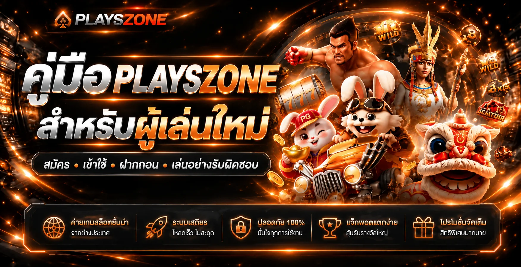 PLAYSZONE คู่มือสมัคร เข้าใช้ ฝากถอน สำหรับผู้เล่นใหม่